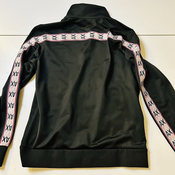 Armani Exchange A/X Zippered Jacket Sleeve and Back Spell Out S Small Polyester - Picture 3 of 13